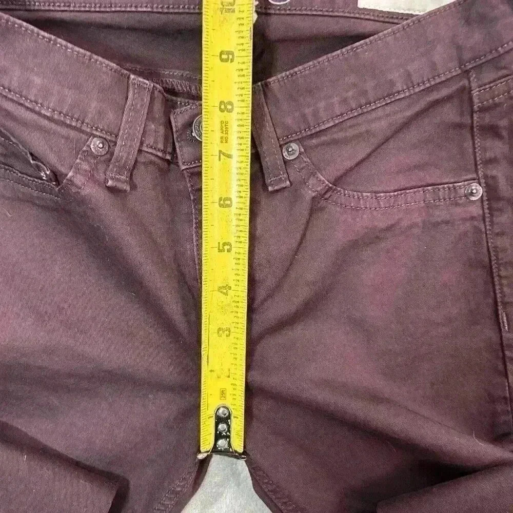 Rag & Bone Legging Jeans Women’s 27 Maroon Burgandy Slim Skinny Casual Pants - Picture 5 of 12